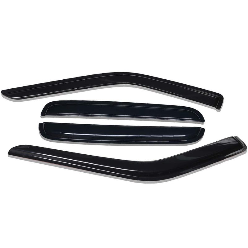 Lightronic Extra Durable Outside-Mount Auto Vent Window Visor, Fits 2002-2007 Jeep Liberty, UV Protection Rain Guard, Original Wind Deflector, No-Drill Easy Install, Dark Smoke, 4-Pcs - Image 3